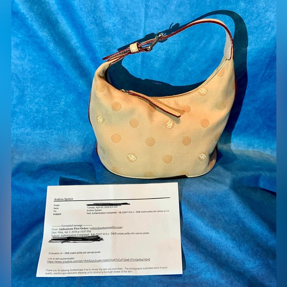 Vintage Dooney & Bourke Logo Fabric Bag